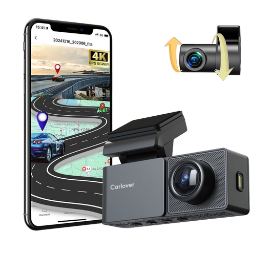 Carlover A3 4K Wifi Dahili Gps Araç Kamerası